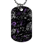 Abstract mind - purple Dog Tag (One Side) Front