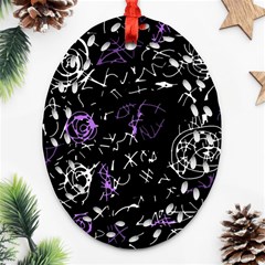 Abstract Mind - Purple Ornament (oval Filigree)  by Valentinaart