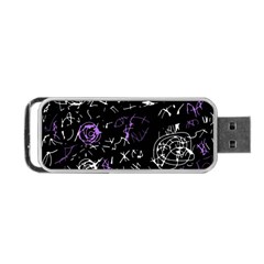 Abstract Mind - Purple Portable Usb Flash (one Side) by Valentinaart