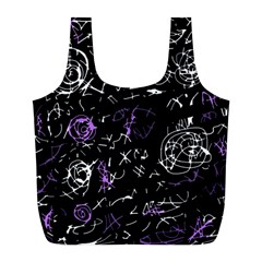 Abstract Mind - Purple Full Print Recycle Bags (l)  by Valentinaart