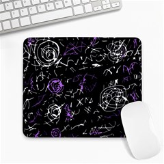 Abstract Mind - Purple Large Mousepads by Valentinaart