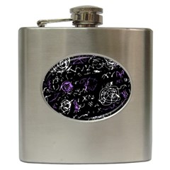 Abstract Mind - Purple Hip Flask (6 Oz) by Valentinaart