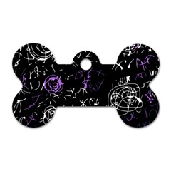 Abstract Mind - Purple Dog Tag Bone (one Side) by Valentinaart