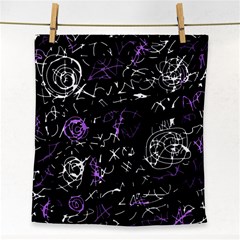 Abstract Mind - Purple Face Towel by Valentinaart