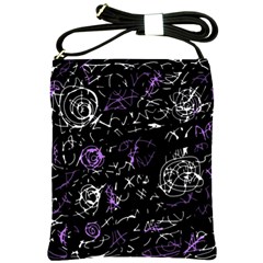 Abstract Mind - Purple Shoulder Sling Bags by Valentinaart