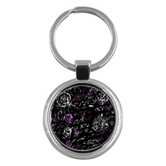 Abstract Mind - Magenta Key Chains (round)  by Valentinaart