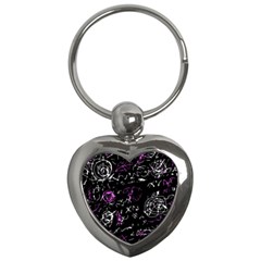 Abstract Mind - Magenta Key Chains (heart)  by Valentinaart