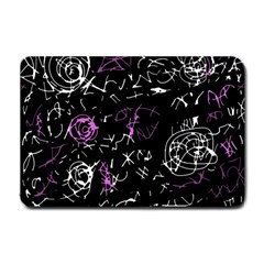 Abstract Mind - Magenta Small Doormat  by Valentinaart