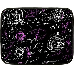 Abstract Mind - Magenta Fleece Blanket (mini) by Valentinaart