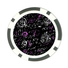 Abstract Mind - Magenta Poker Chip Card Guards (10 Pack)  by Valentinaart