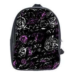 Abstract Mind - Magenta School Bags(large)  by Valentinaart