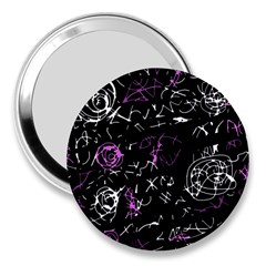 Abstract Mind - Magenta 3  Handbag Mirrors by Valentinaart