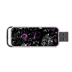 Abstract Mind - Magenta Portable Usb Flash (two Sides) by Valentinaart