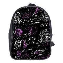 Abstract Mind - Magenta School Bags (xl)  by Valentinaart