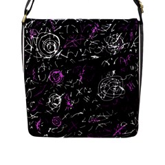 Abstract Mind - Magenta Flap Messenger Bag (l)  by Valentinaart