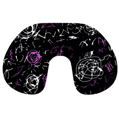 Abstract Mind - Magenta Travel Neck Pillows by Valentinaart