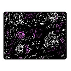 Abstract Mind - Magenta Double Sided Fleece Blanket (small)  by Valentinaart