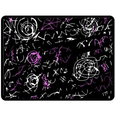 Abstract Mind - Magenta Double Sided Fleece Blanket (large)  by Valentinaart