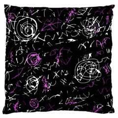 Abstract Mind - Magenta Standard Flano Cushion Case (one Side) by Valentinaart