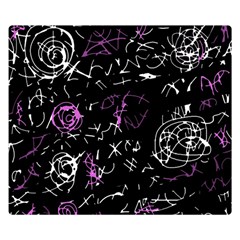 Abstract Mind - Magenta Double Sided Flano Blanket (small)  by Valentinaart