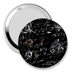 Abstract Mind - Brown 3  Handbag Mirrors by Valentinaart