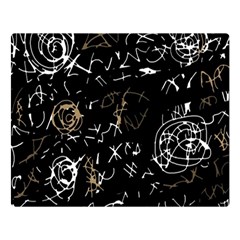 Abstract Mind - Brown Double Sided Flano Blanket (large)  by Valentinaart