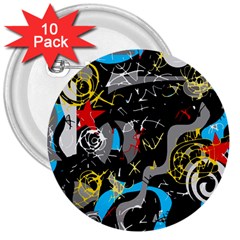 Confusion 2 3  Buttons (10 Pack)  by Valentinaart