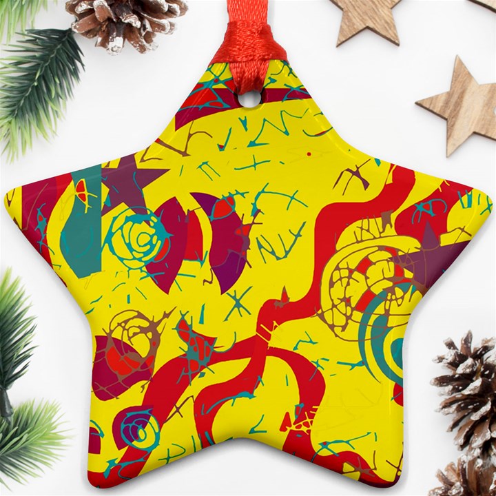 Yellow confusion Ornament (Star) 