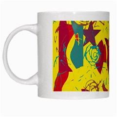 Yellow confusion White Mugs