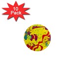 Yellow confusion 1  Mini Magnet (10 pack)  Front