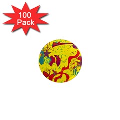 Yellow confusion 1  Mini Magnets (100 pack) 