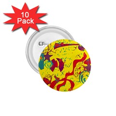 Yellow confusion 1.75  Buttons (10 pack)