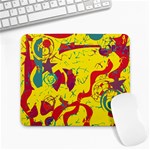 Yellow confusion Large Mousepads Front