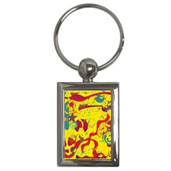 Yellow Confusion Key Chains (rectangle)  by Valentinaart