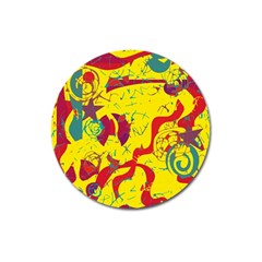 Yellow confusion Magnet 3  (Round)