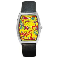 Yellow confusion Barrel Style Metal Watch