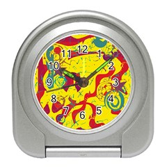 Yellow confusion Travel Alarm Clocks