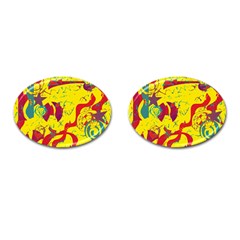 Yellow confusion Cufflinks (Oval)