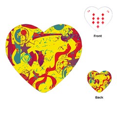 Yellow confusion Playing Cards (Heart) 