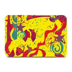 Yellow Confusion Plate Mats by Valentinaart