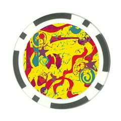 Yellow confusion Poker Chip Card Guards