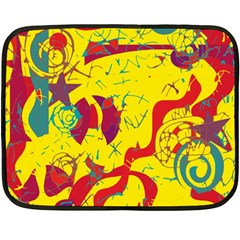 Yellow confusion Double Sided Fleece Blanket (Mini) 