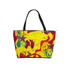 Yellow confusion Shoulder Handbags