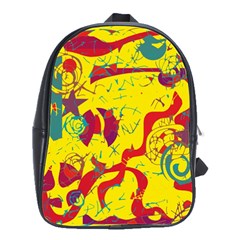 Yellow confusion School Bags(Large) 