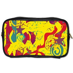 Yellow confusion Toiletries Bags 2-Side