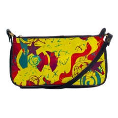 Yellow confusion Shoulder Clutch Bags