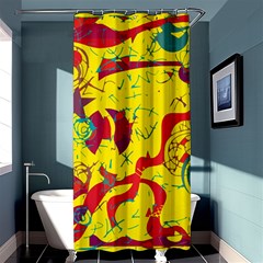 Yellow confusion Shower Curtain 36  x 72  (Stall) 