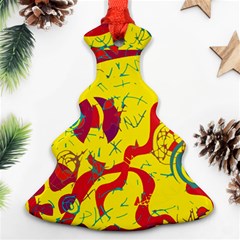 Yellow confusion Christmas Tree Ornament (2 Sides)