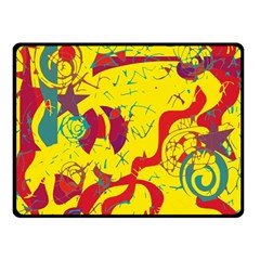 Yellow confusion Double Sided Fleece Blanket (Small) 