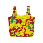 Yellow confusion Full Print Recycle Bags (S)  Front